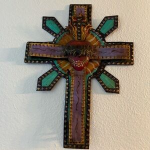Mexican Tin Art Cross